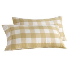 Azari Yarn-Dyed Gingham Washed Cotton Pillowcases (Set of 2)